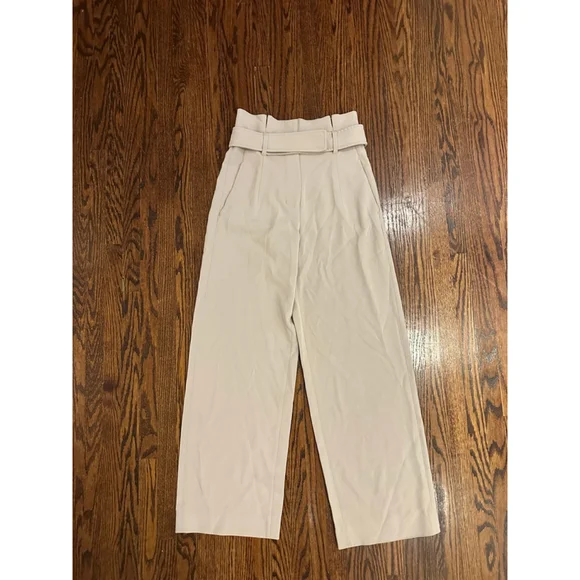 Women's Babaton Jermaine Beige Wide Leg Pants Size 4 - Picture 2 of 12